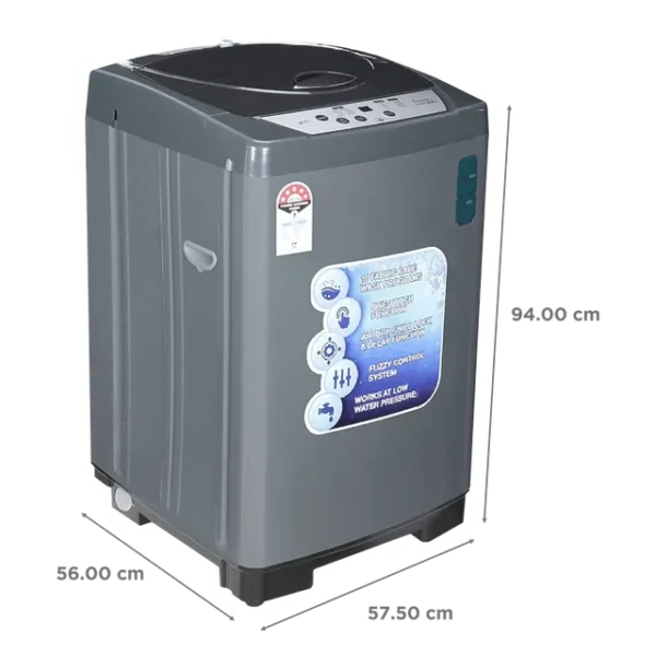 Washing Machine Top Load Croma 7.5 kg 5 Star Fully Automatic  ( Fuzzy Control, Grey) - Image 14