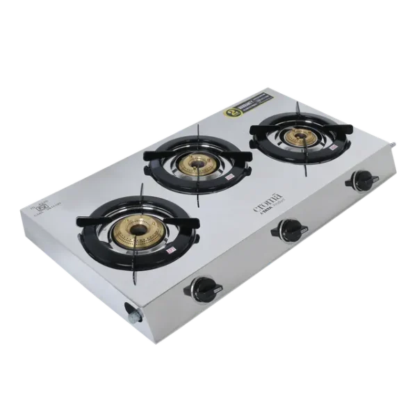 Gas Stove Croma 3 Burner SS Manual (Stainless Steel, Silver) - Image 7