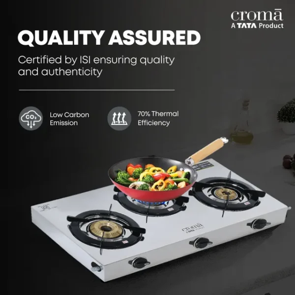Gas Stove Croma 3 Burner SS Manual (Stainless Steel, Silver) - Image 11