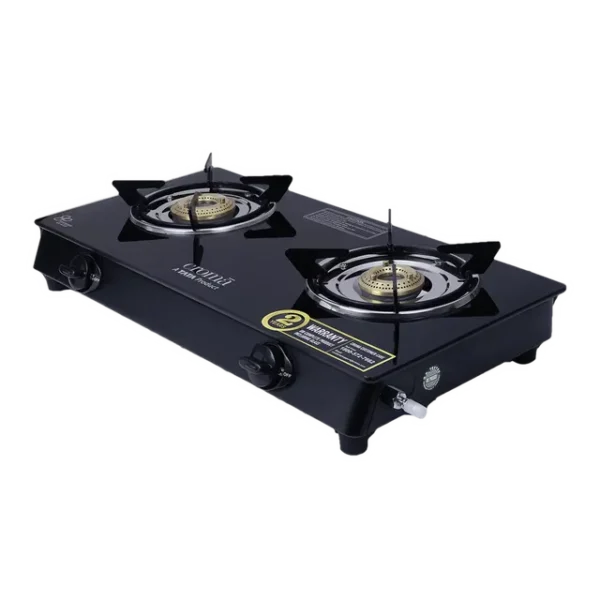2 Burner Manual Gas Stove Croma Classic Toughened Glass Top  (ISI Certified, Black) - Image 10