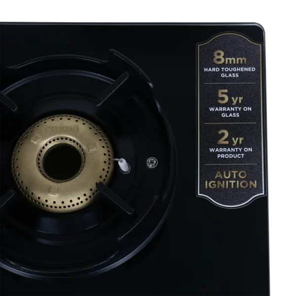 Gas Stove 4 Burner Automatic Croma Toughened Glass Top (Flame proof pan support, Black) - Image 9