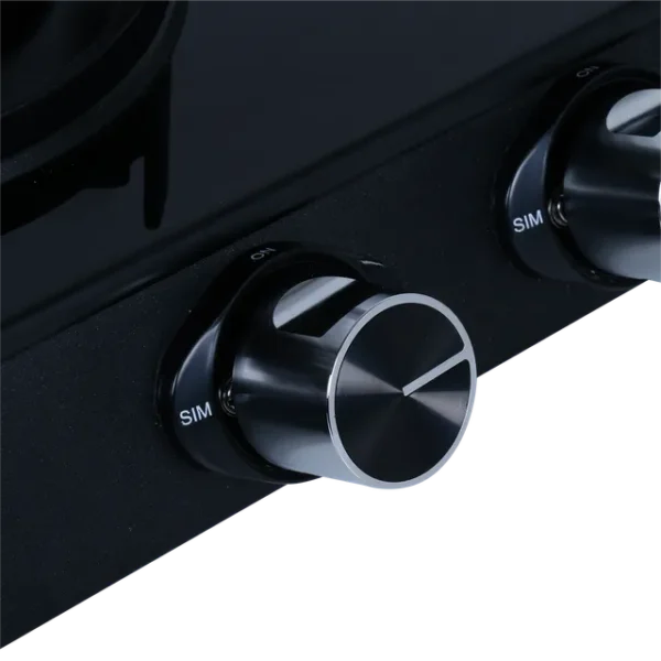 Gas Stove 4 Burner Automatic Croma Toughened Glass Top (Flame proof pan support, Black) - Image 5