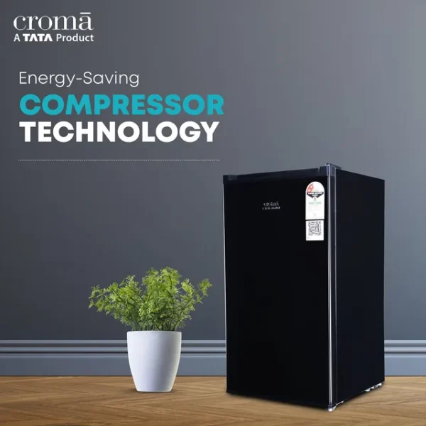 Single Door Refrigerator Croma 84 Litres 2 Star Direct Cool with Reversible Door ( Black) - Image 6