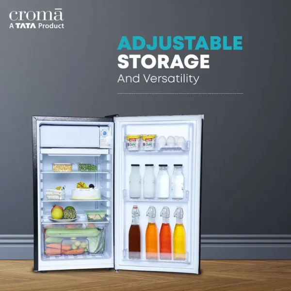 Single Door Refrigerator Croma 84 Litres 2 Star Direct Cool with Reversible Door ( Black) - Image 5