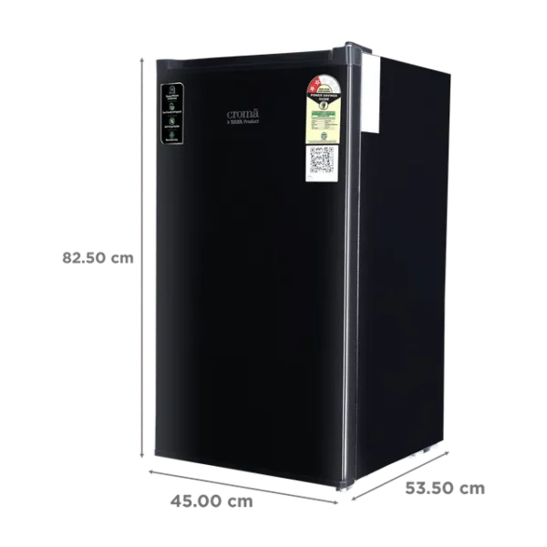 Single Door Refrigerator Croma 84 Litres 2 Star Direct Cool with Reversible Door ( Black) - Image 17