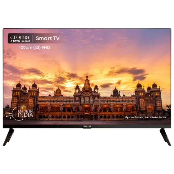 Smart Linux TV Croma 109 cm (43 inch) Full HD LED  with Bezel Less Display
