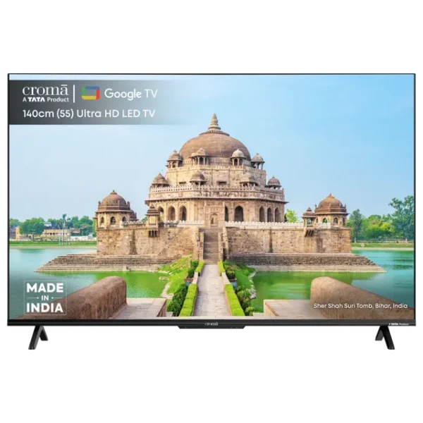 Google TV LED 4K Ultra HD Croma 140 cm (55 inch)  with Dolby Audio (2025 model)