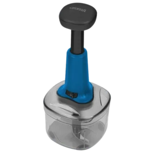 Push Chopper 600 ml Croma Manual  (Blue and Black)