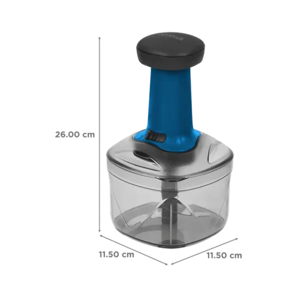 Push Chopper 600 ml Croma Manual  (Blue and Black) - Image 6
