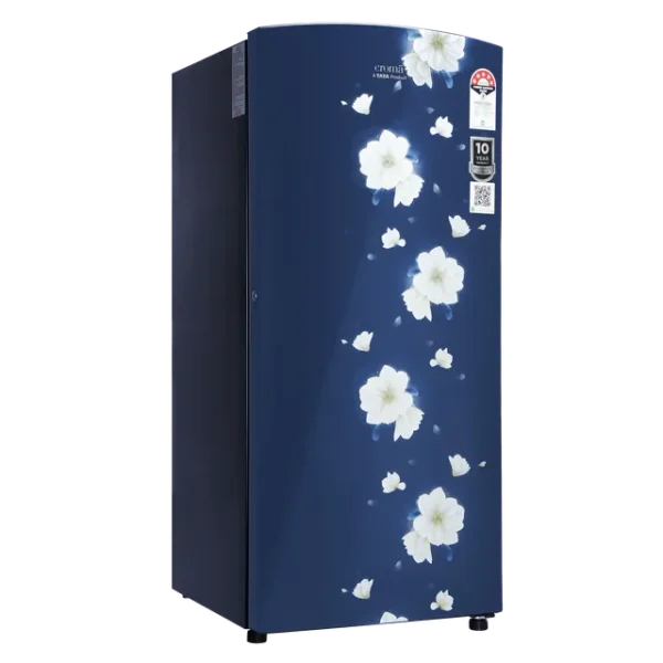 Single Door Refrigerator Croma 187 Litres 5 Star Direct Cool with Inverter Technology (2025 Model, CRLR187DIF302707, Floral Blue) - Image 2