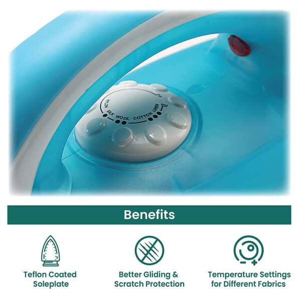 Dry Iron Croma 1000 Watt (CRAK2081, Blue) - Image 5