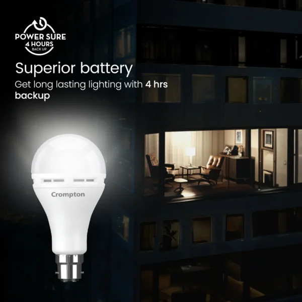 Crompton-9W B22 Backup Led Bulb - Image 3